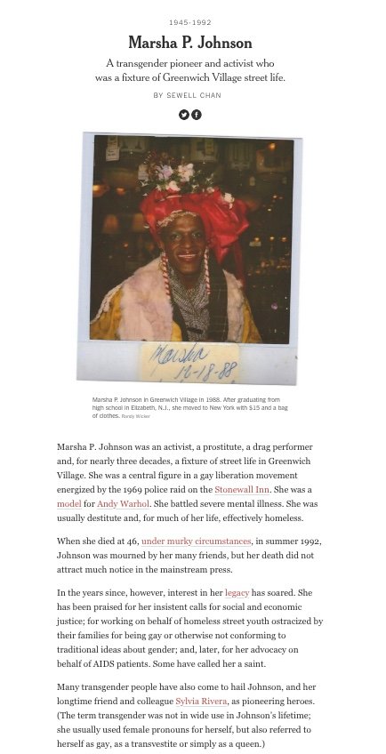 Marsha P. Johnson 