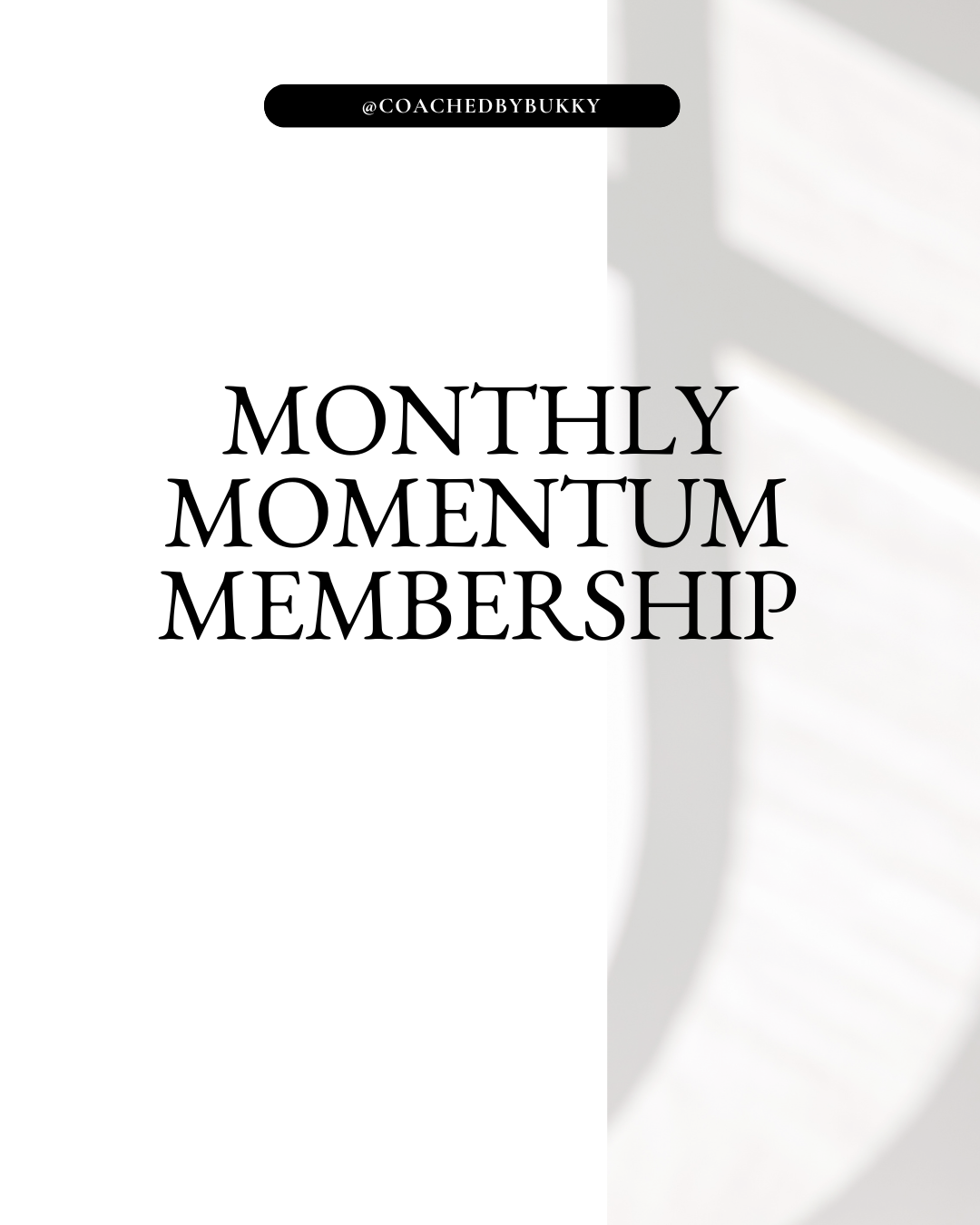 THE MONTHLY MOMENTUM MEMBERSHIP