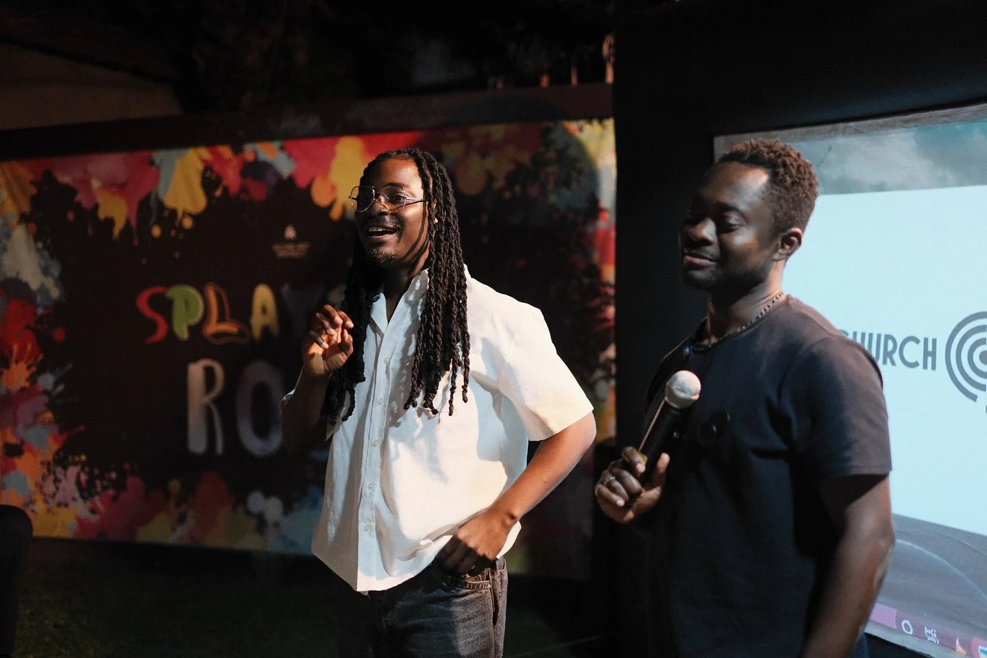#reelfelllowship with @churchofstories @joewackle and @nanaasihene. Progressive discourse, creative pollination. Thanks to @cinema_57  @accraartdistrict  @aphua_larbi 

Photos by @___indoboy &amp; @kweku_khay_