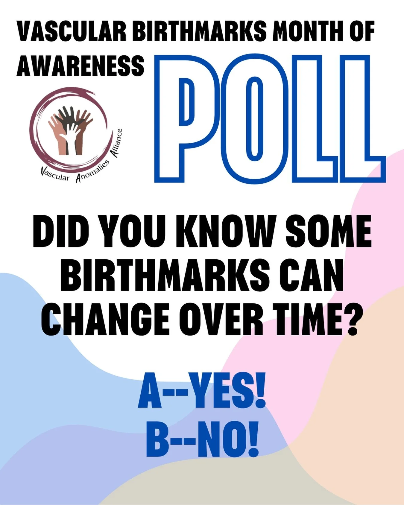 🧐Did you know vascular birthmarks can change over time? Vote here!