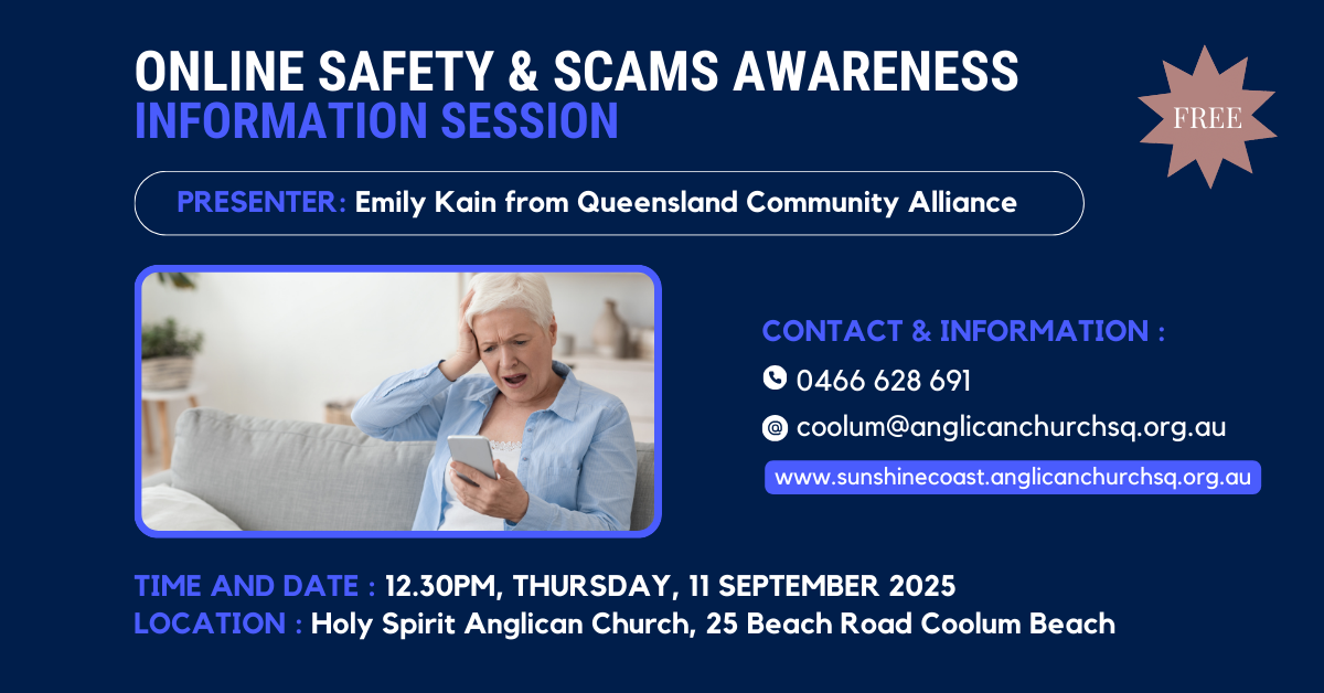 Online Safety Info Session 12.30pm Thursday 11 September 2025, Coolum