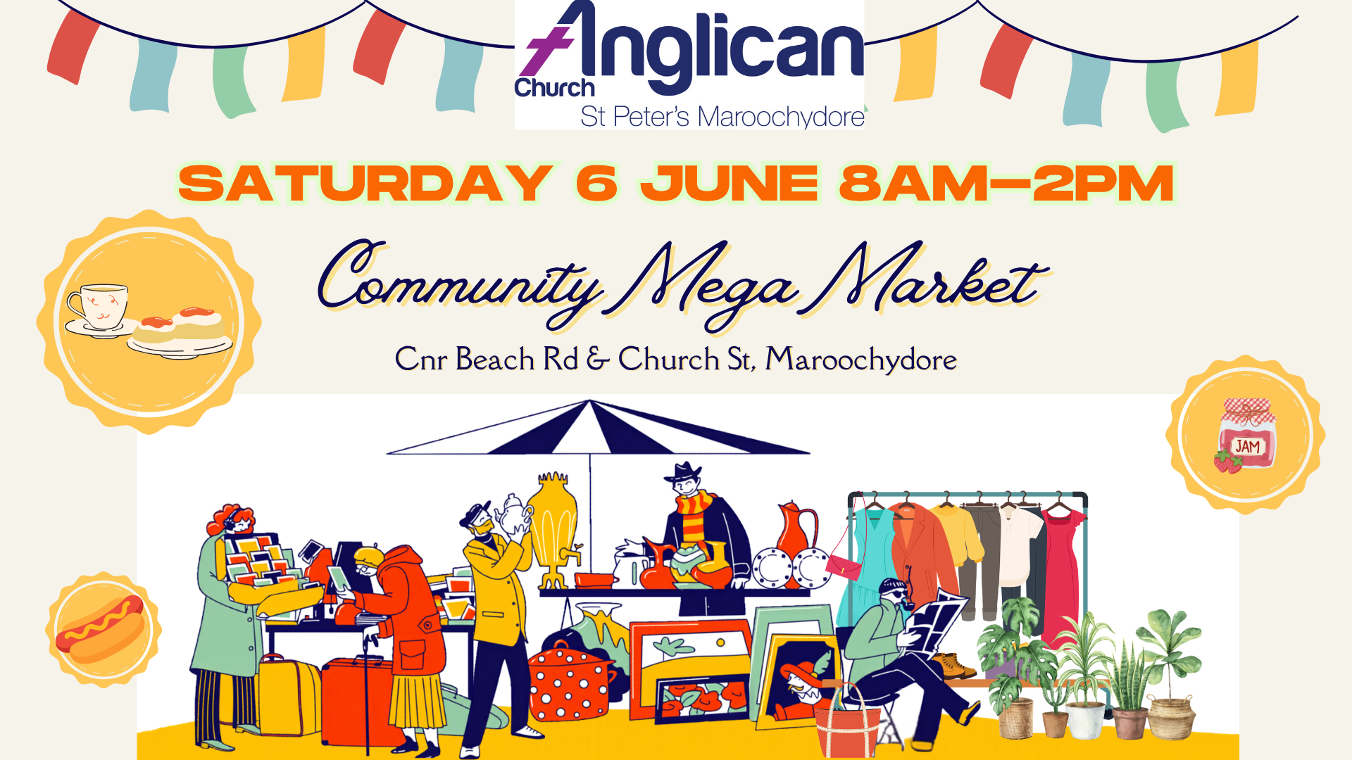 Community Mega Market Sat 6 June 2026, 8am-2pm, Maroochydore