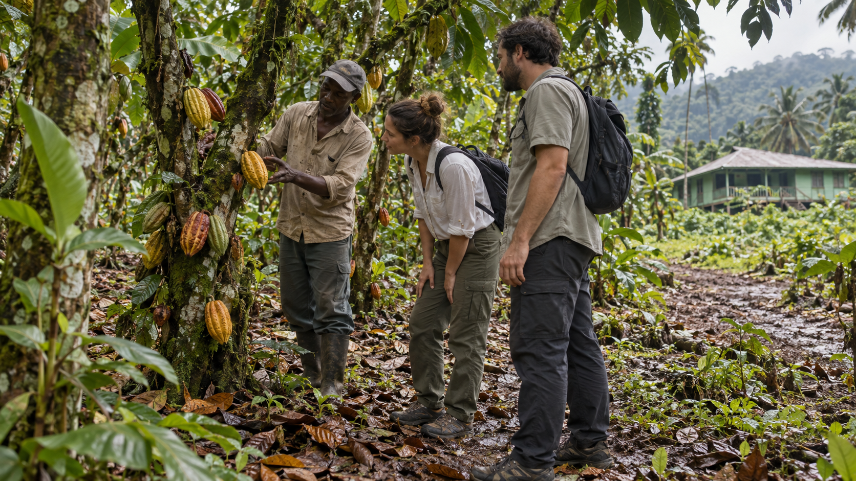 Visitar una plantación de cacao en Bioko: guía práctica desde Malabo