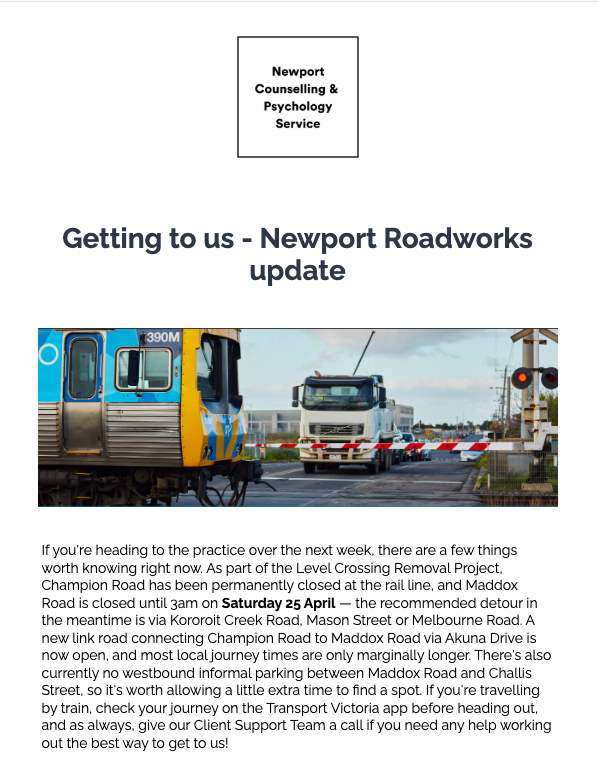 April Newsletter