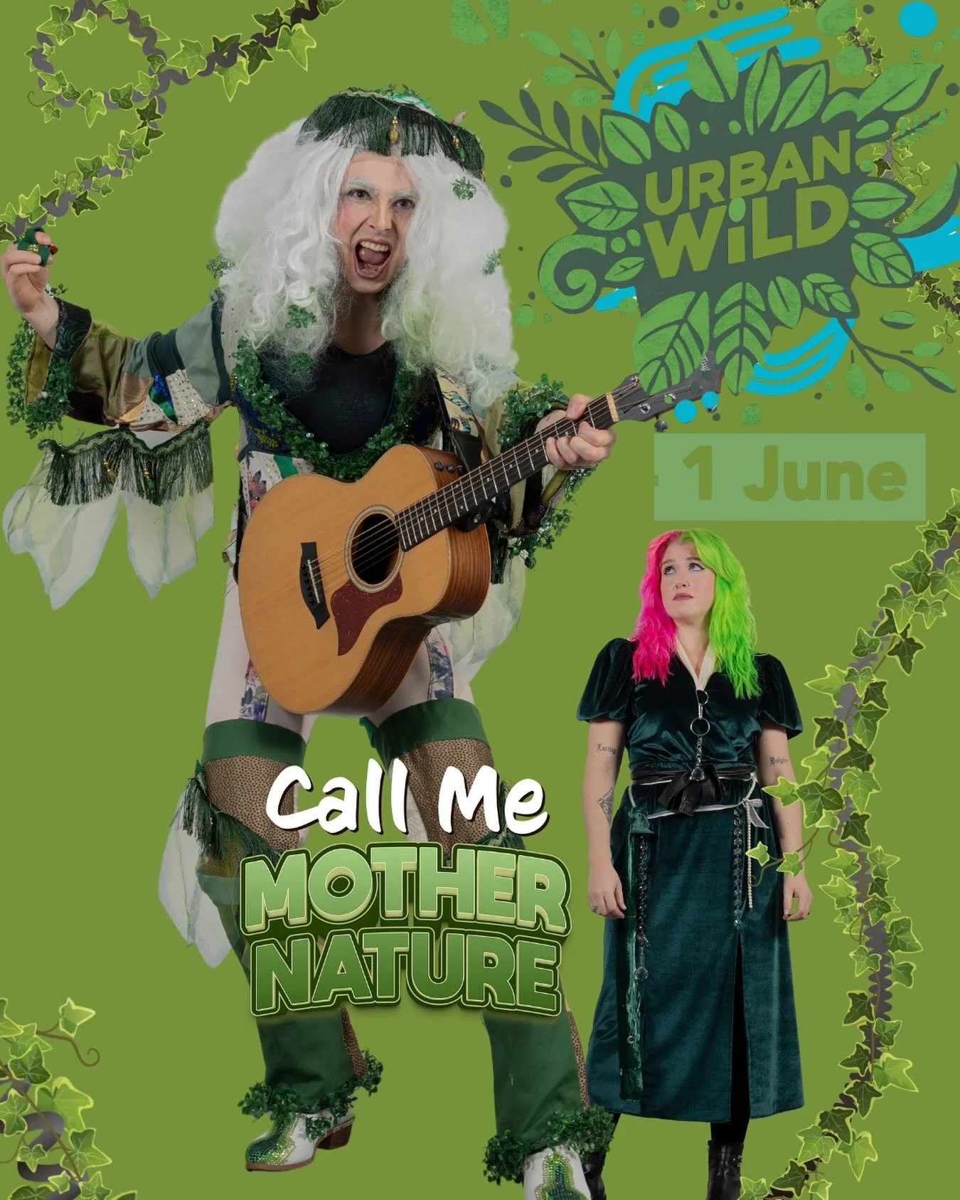 Sunday 1st June 🍃💚💃
Mother Nature and her best frenemy Billie O’Naire are dis-gracing the Southampton Common for the very first Urban Wild festival! 🥳
The event is FREE, and starts at 12pm 🤙
There’s a huge range of other wonderful