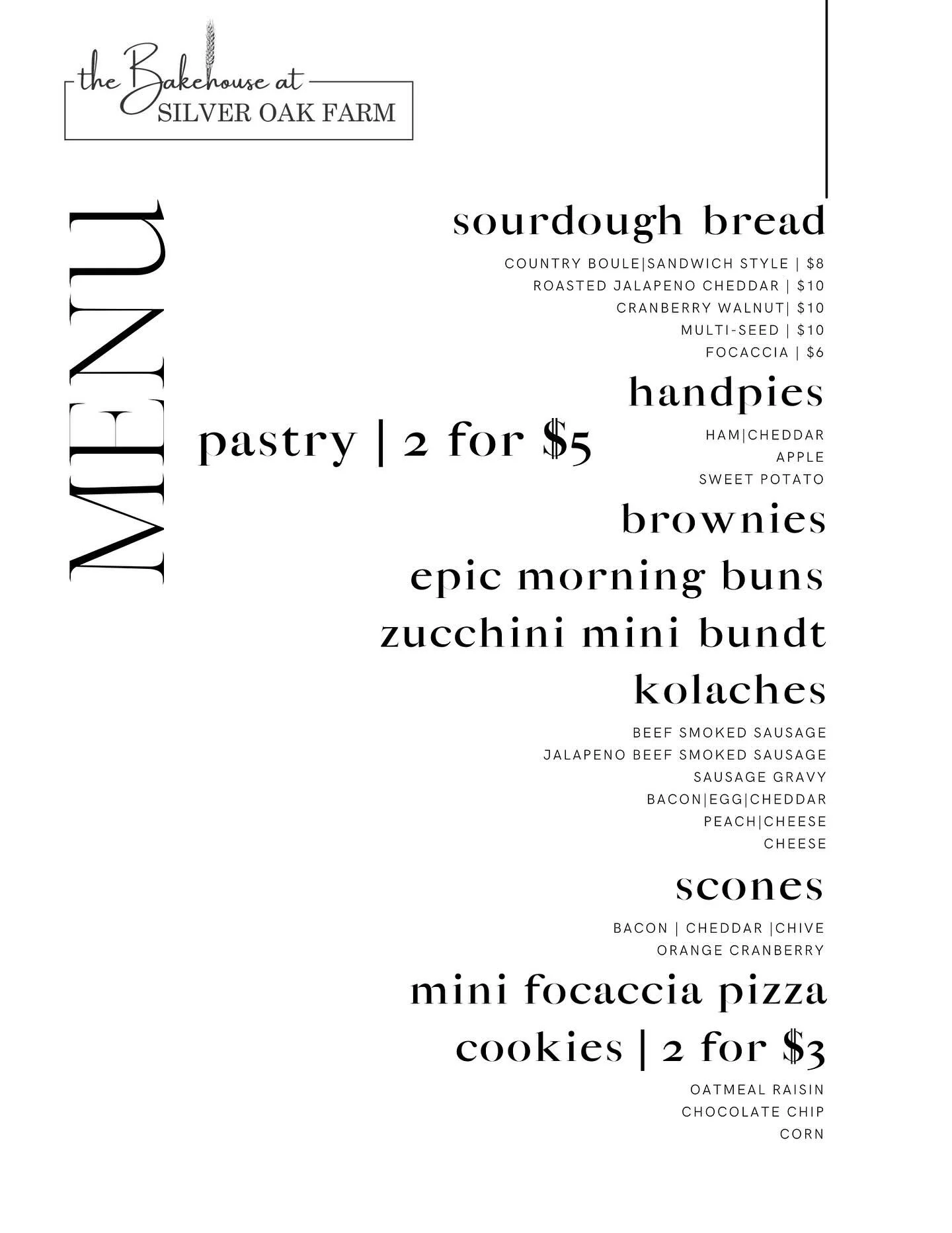 Good Morning! Here is the menu for the market this weekend, 10.11. There are only 2 markets left for the regular season. Our last market is 10.25.2025 and it&rsquo;s going to be a big one! Be sure not to miss it. This is the last week for zucchini Bu