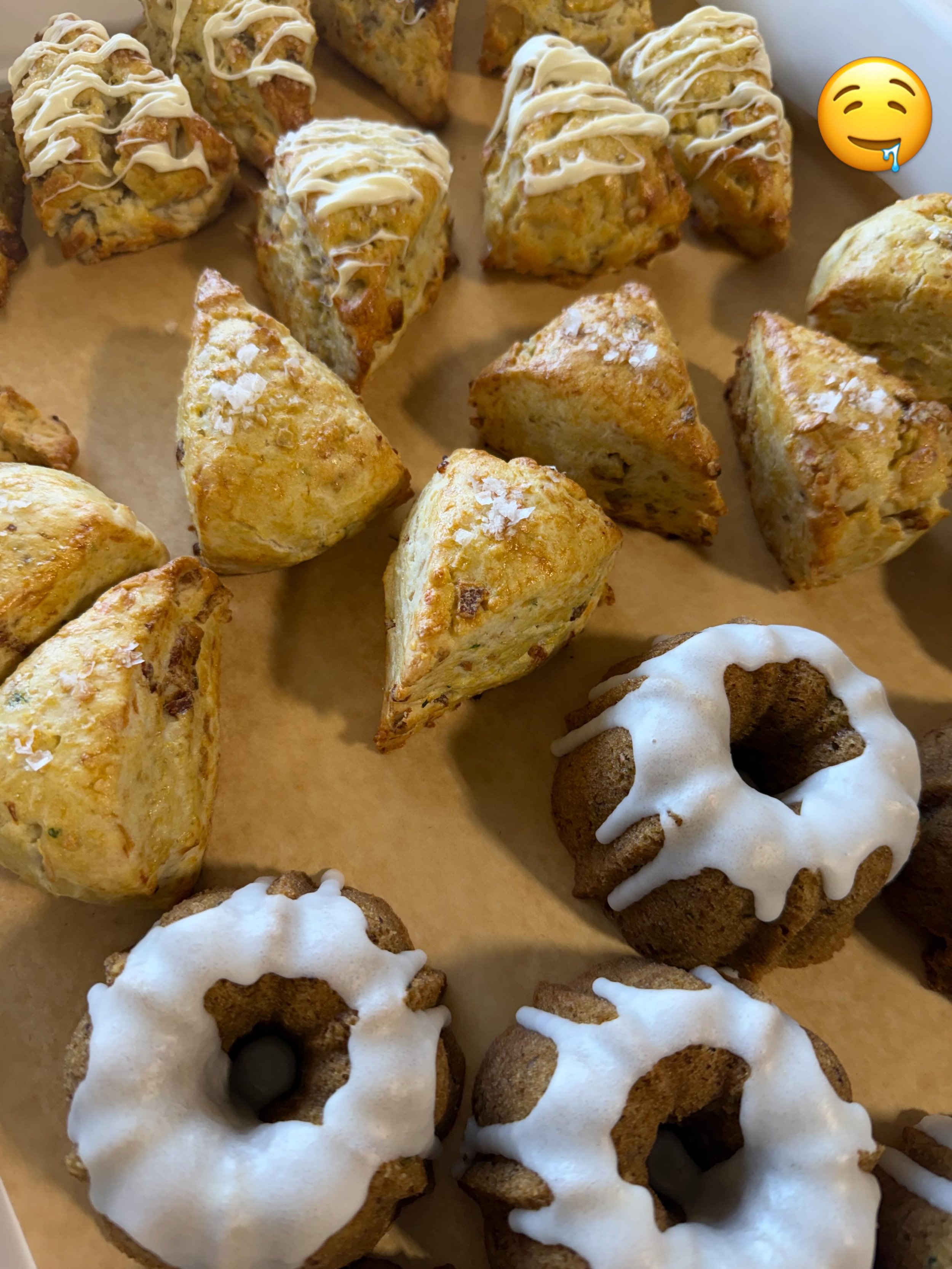 Come and get it at the @apothiccompany today. Mini zucchini Bundt cakes with pecans and crunchy lemon glaze. IYKYK Cinnamon-raisin and country sourdough loaves, scones and SD chocolate chip cookies, of course!  Have a great weekend. @pgcountyva @visi
