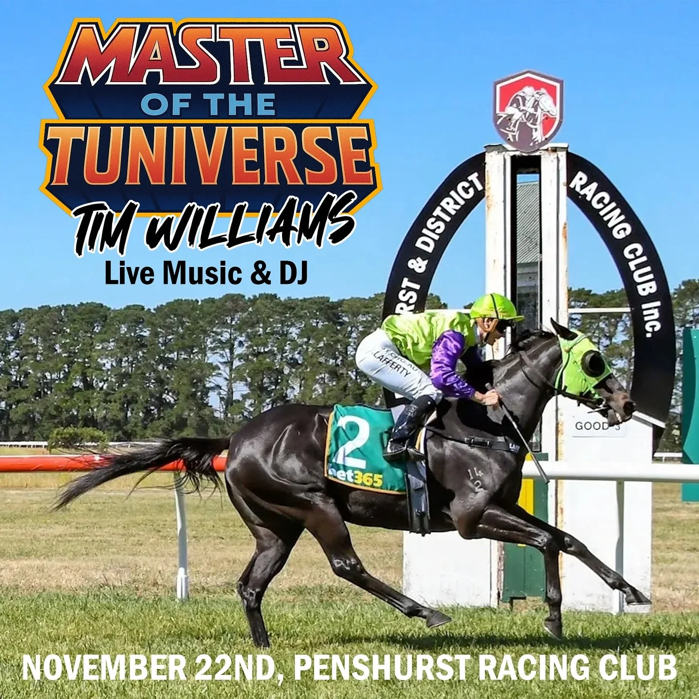 It&rsquo;s gonna be a trackside takeover! 🏇🔥 🎸 
I&rsquo;ll be at this years Penshurst Racing Club Cup, pumping out tunes all day and sending it home with a huge end-of-day party set. Bring your crew and your best dance moves!

Thanks to @penshurst