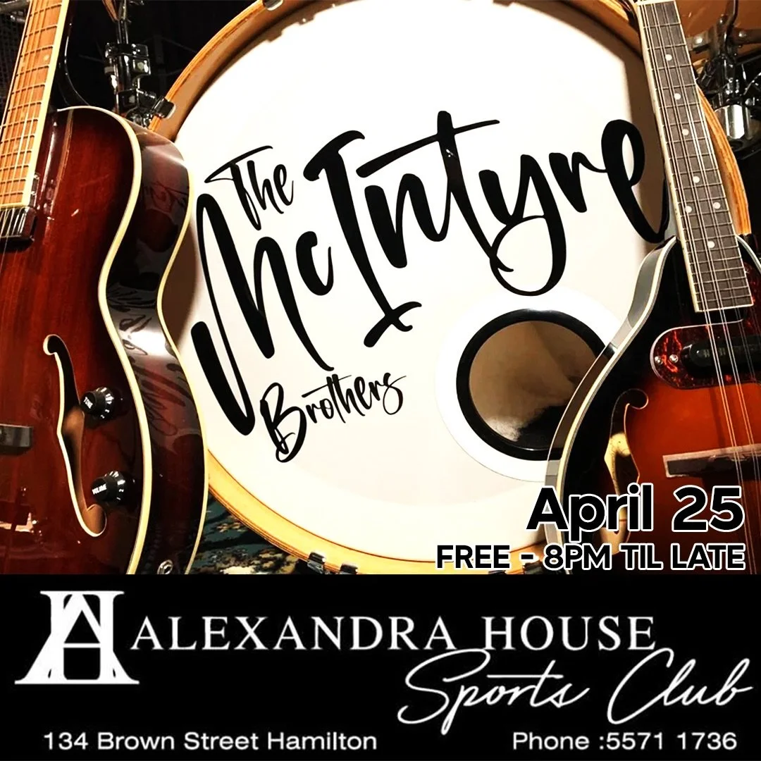 Stoked to be at @alexandrahousesportsclub at the end of this month for a whopper of an Anzac Day show. 
Bring your drinking boots and all your friends to help celebrate!

#hamiltonmusic #livemusic #anzacday #pubfeed