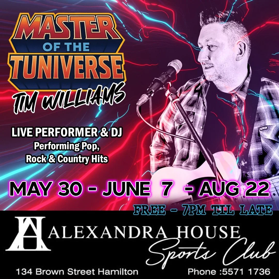Great to be back playing at Alexandra House Sports Club in Hamilton￼ over the next few months 🎶 

Awesome venue, great atmosphere, top meals and even better drink prices 👌 @alexandrahousesportsclub 

Alongside the residency, I&rsquo;ll also be play