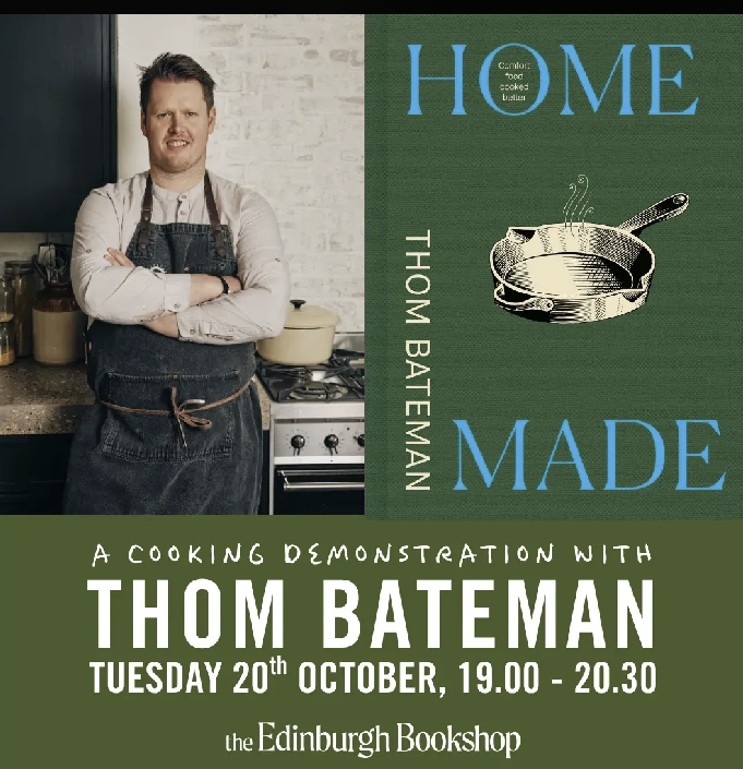 Thom Bateman cookbook event in Edinburgh