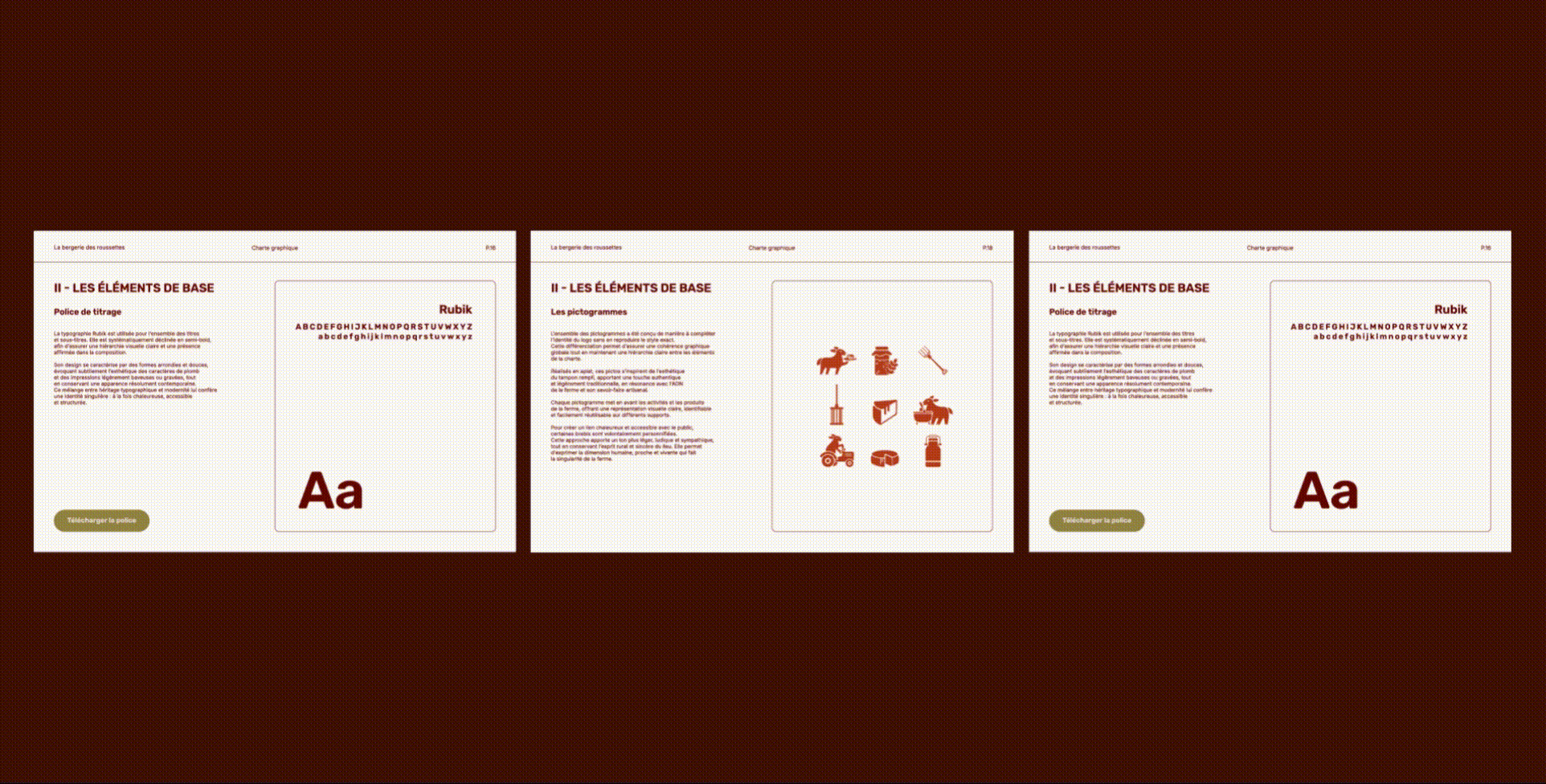 Identité graphique pour une bergerie bretonne spécialisée dans l’élevage et les produits laitiers issus de brebis.