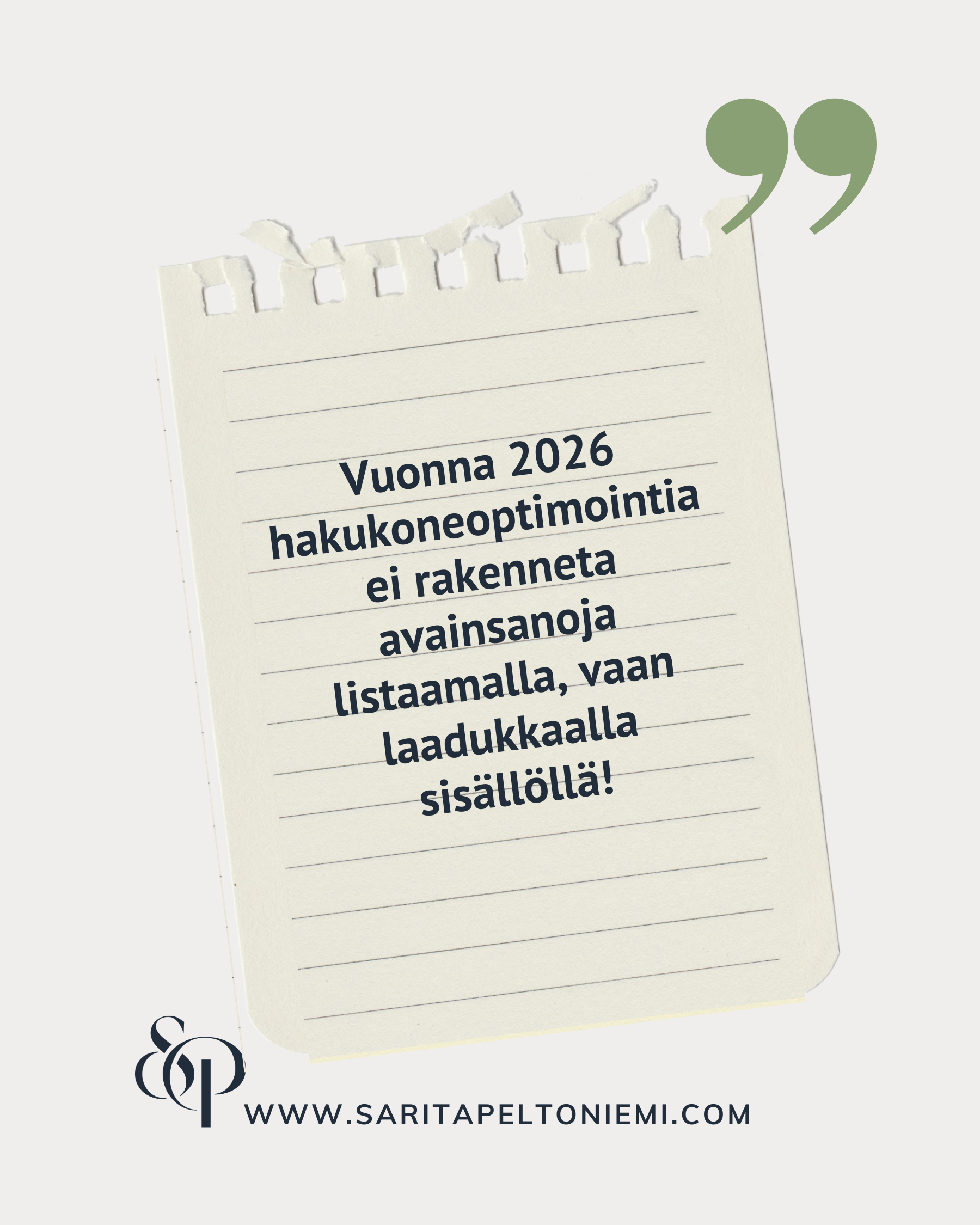 SEO vinkit yrittäjille 2026