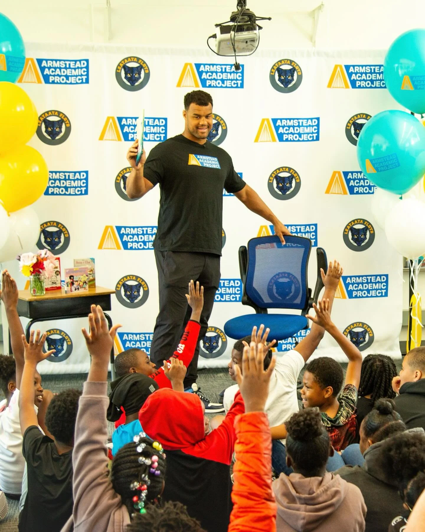 AAP has officially launched Thrive Schools at Leataata Floyd Elementary School! @arikarmstead hosted a special Storytime &amp; Q&amp;A&nbsp;&nbsp;with 80+ fourth, fifth and sixth graders celebrating our new partnership, creating a meaningful moment o
