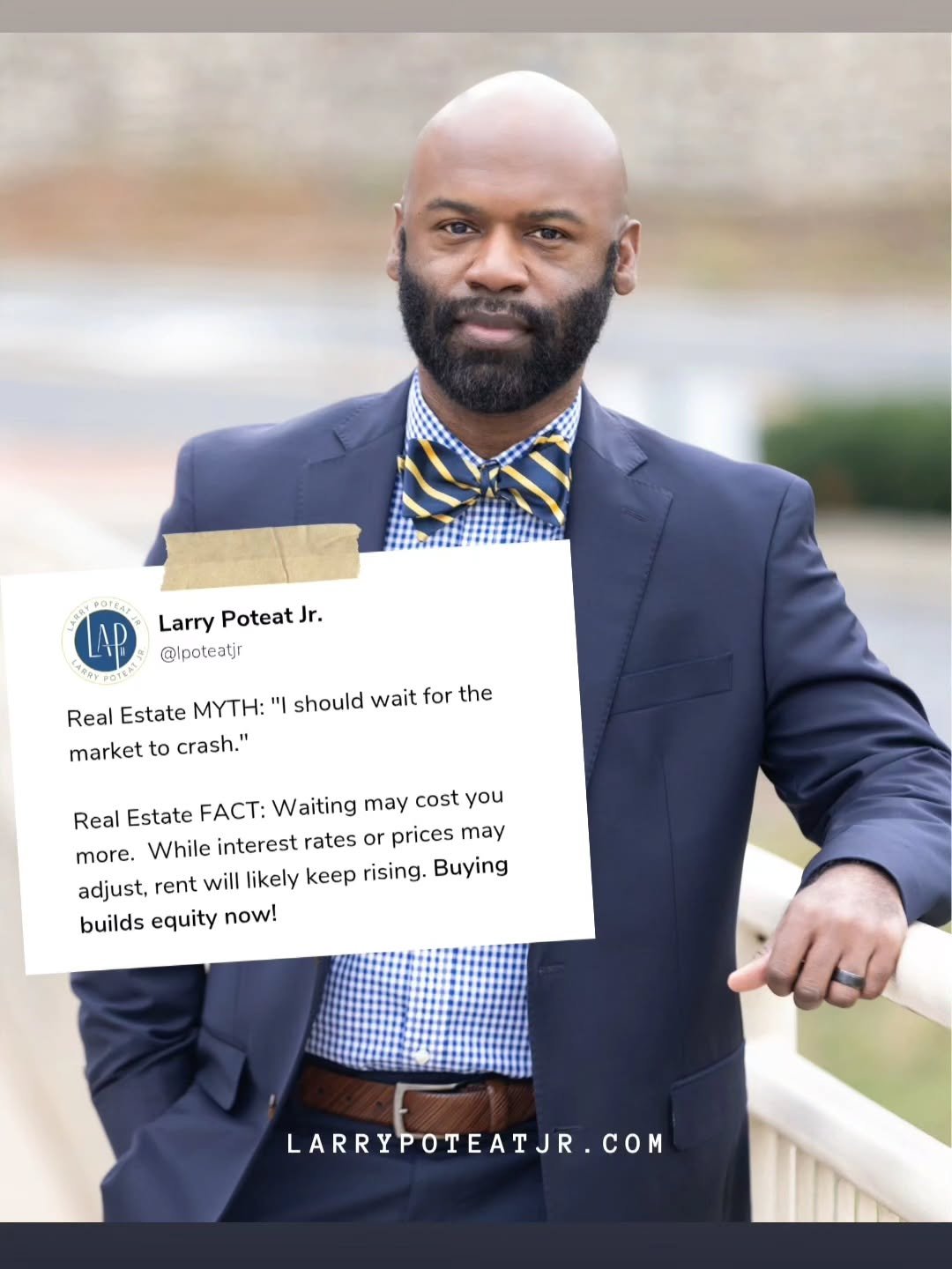 ANOTHER REAL ESTATE MYTH 🏡

Click the link below if you would like to schedule a Buyer / Seller Consultation to discuss further. 
https://www.larrypoteatjr.com/instagram

👉🏾 Licensed in DC, MD, VA, and TN

#dmvrealestate #dcrealtor #mdrealtor #var