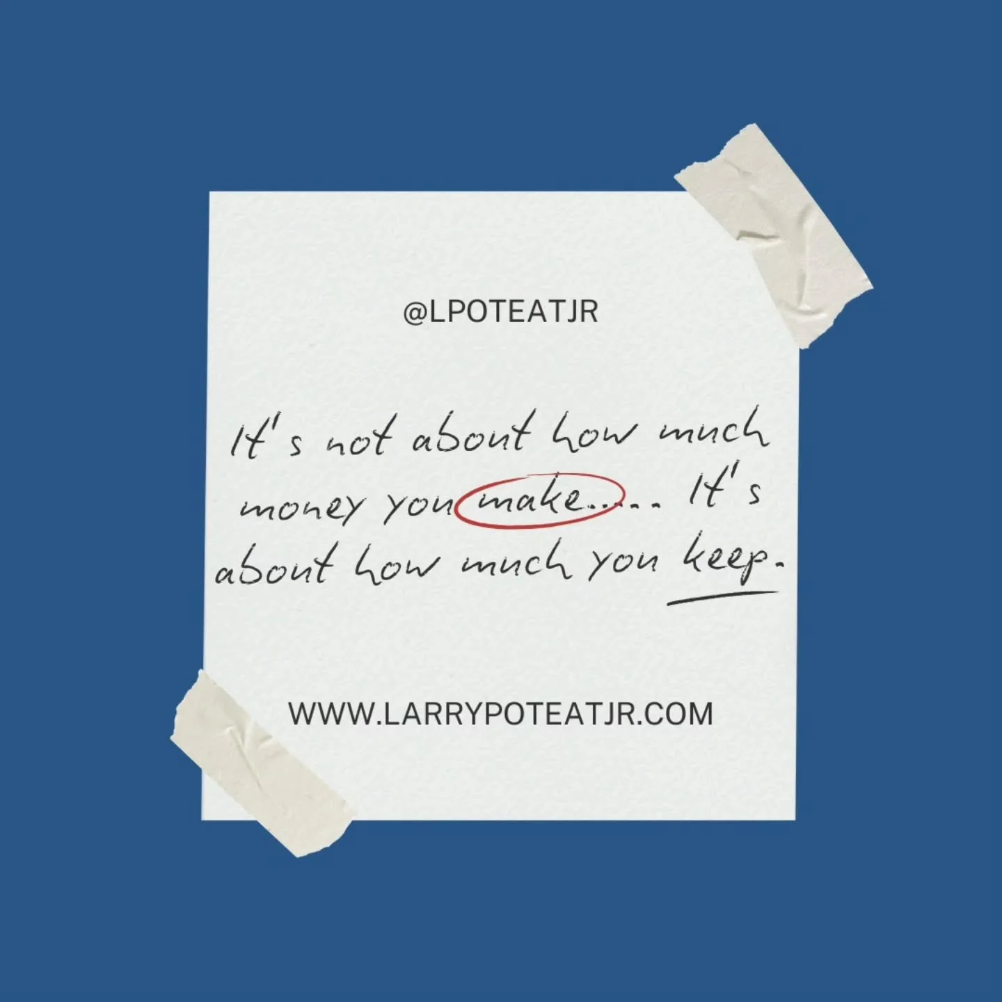 It&rsquo;s not about how much money you make&hellip;
It&rsquo;s about how much you&nbsp;keep.

I&rsquo;ve seen people earn:

💰 $50K and build wealth
💰 $250K and still struggle financially

Why?

Because income alone doesn&rsquo;t create wealth &mda