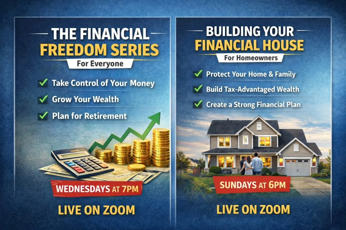 🚨 Two Powerful Weekly Financial Sessions &ndash; (Virtual) 🚨

In today&rsquo;s economy, it&rsquo;s not just about how much you make&hellip;
👉🏾 It's about how you protect it, grow it, and keep it.

That&rsquo;s why we&rsquo;re hosting two weekly v