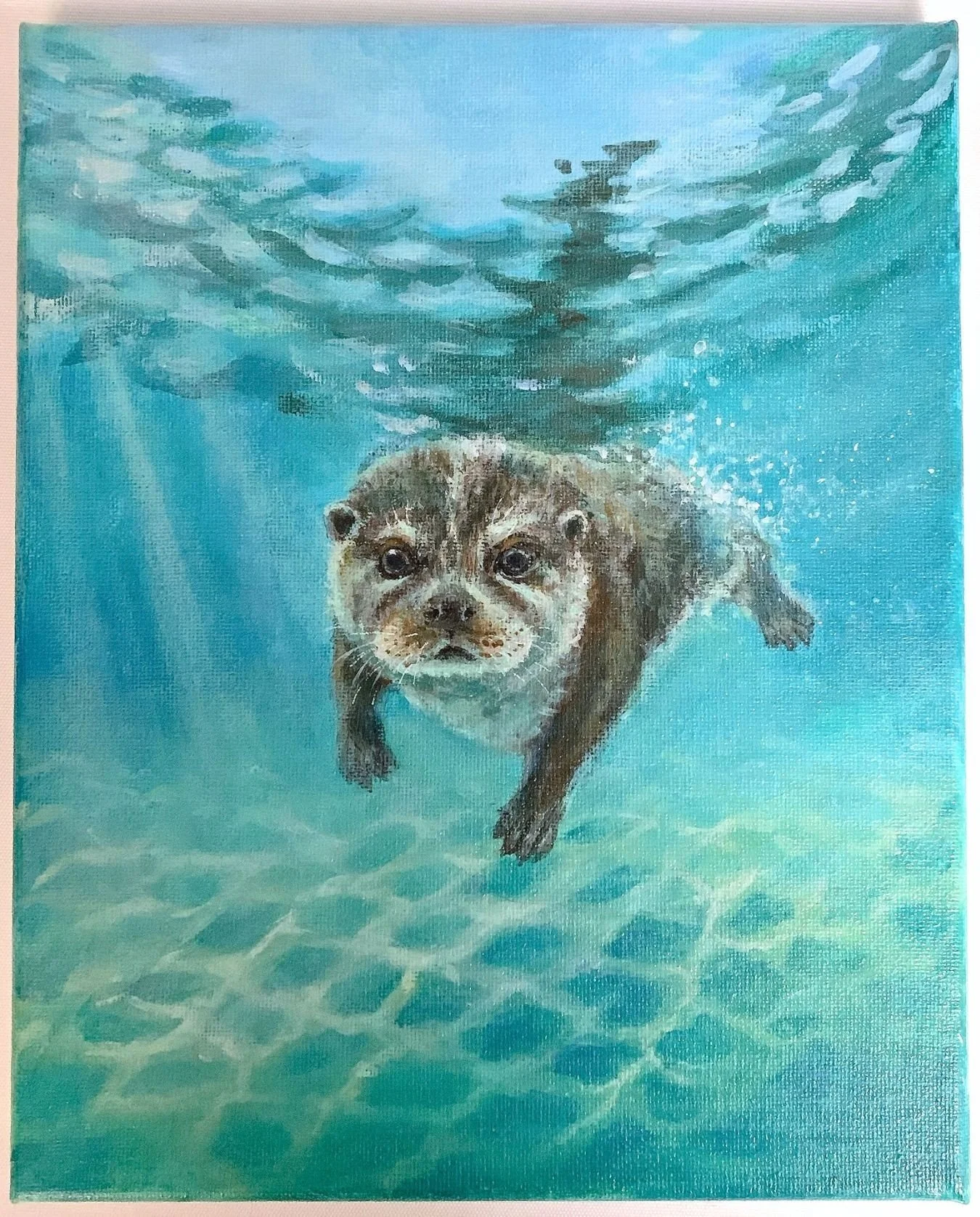 River otter | Acrylic on Canvas | 8 × 10 in | 2026