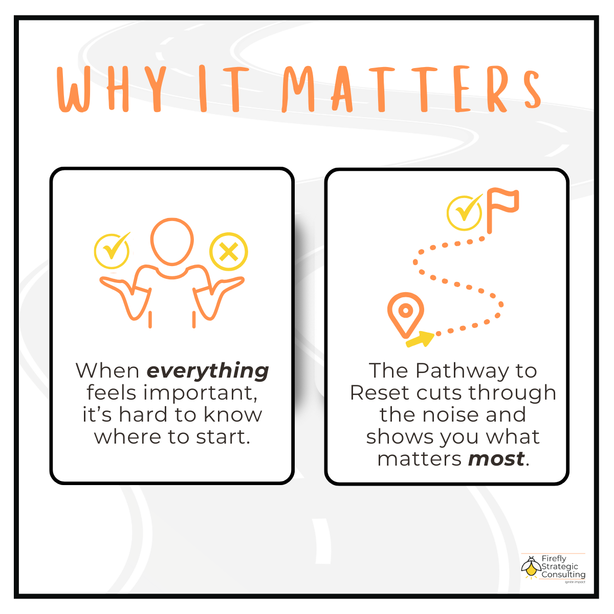 Why it matters: When everything feels important, it’s hard to know where to start. The Pathway to Reset cuts through the noise and shows you what matters most.