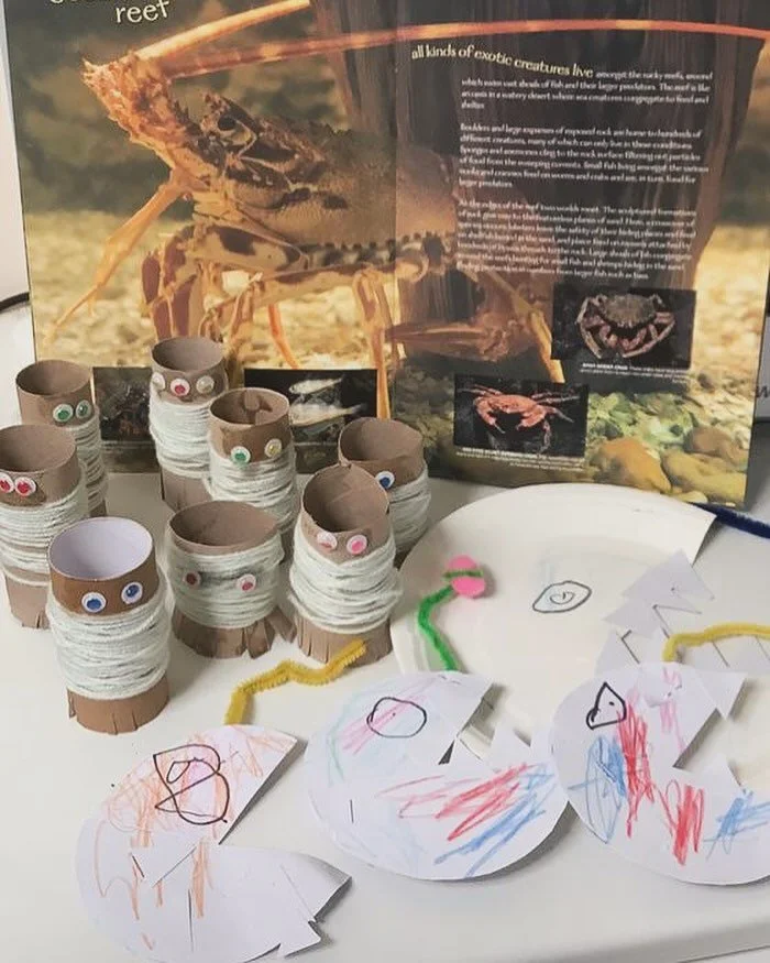 Under the sea 🌊 
..
Today the children have enjoyed using various craft materials to create sea creatures, we used our fine motor skills to draw, cut and stick. 
..
#eyfsunderstandingoftheworld #underthesea #eyfsactivities #letthemplay #letthemexplo