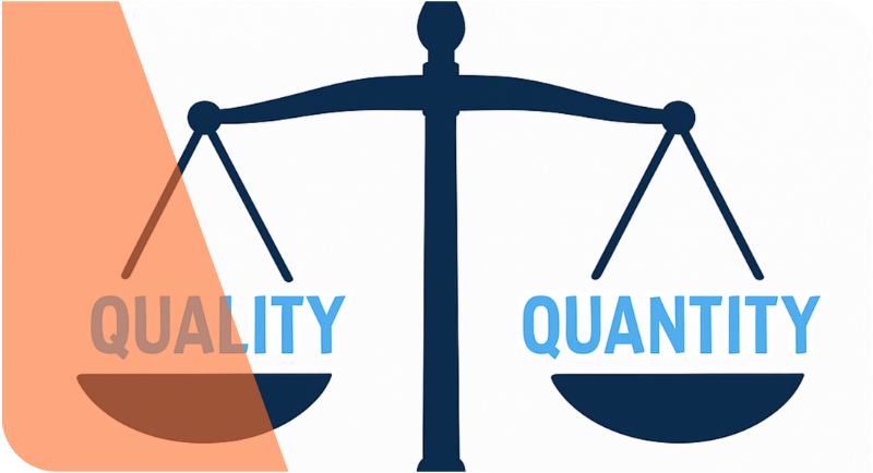 The balance between quality and quantity in PR