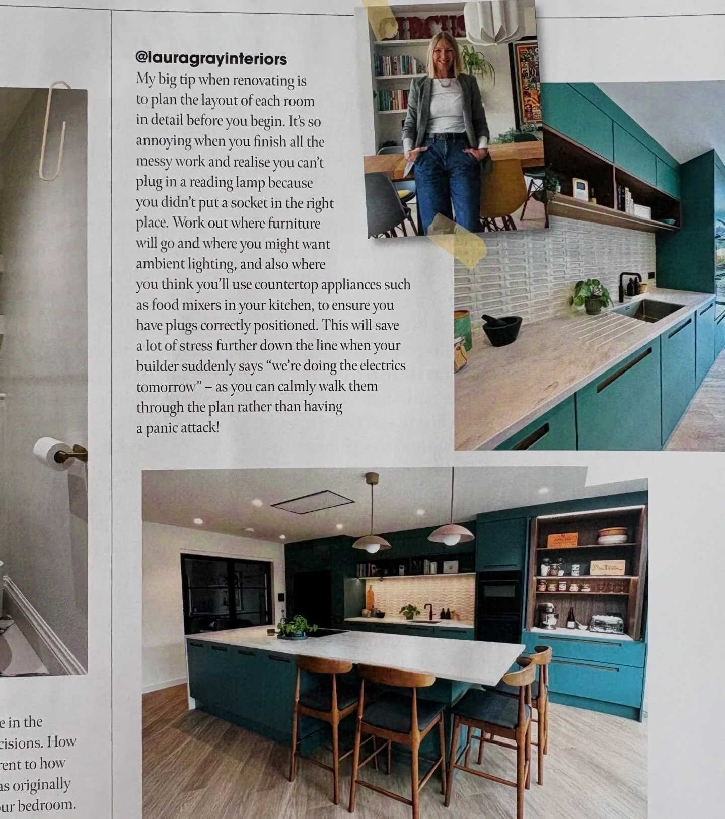 A little feature in @kbbmagazine this month on renovation tips. Mine&hellip; Early planning!! Soooo important! 

So many of my clients come to me once their extension is finished&hellip; and they&rsquo;re left wondering how to actually make the space