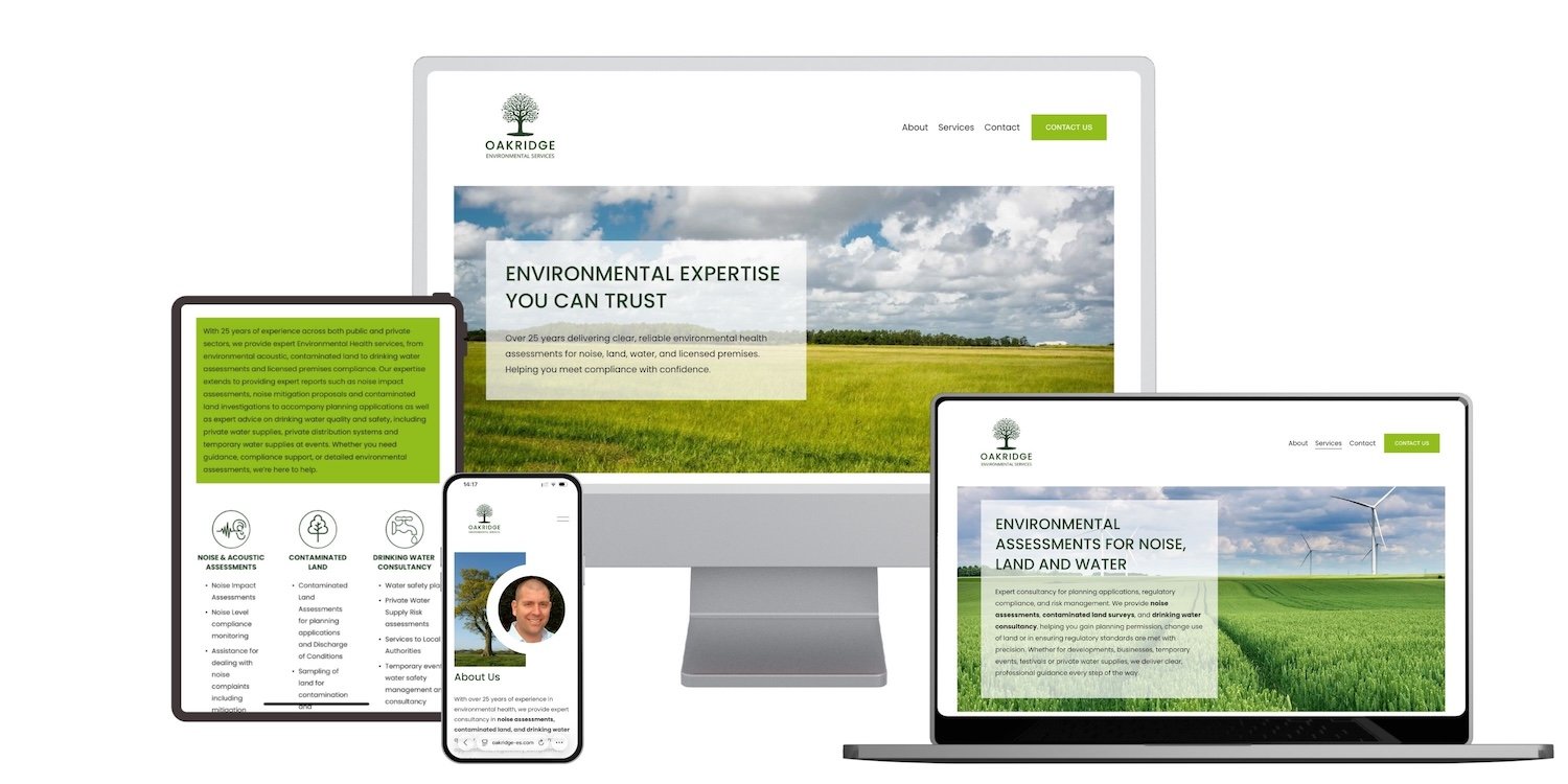 Oakridge Environmental Services - Squarespace Website and Systems VIP Day