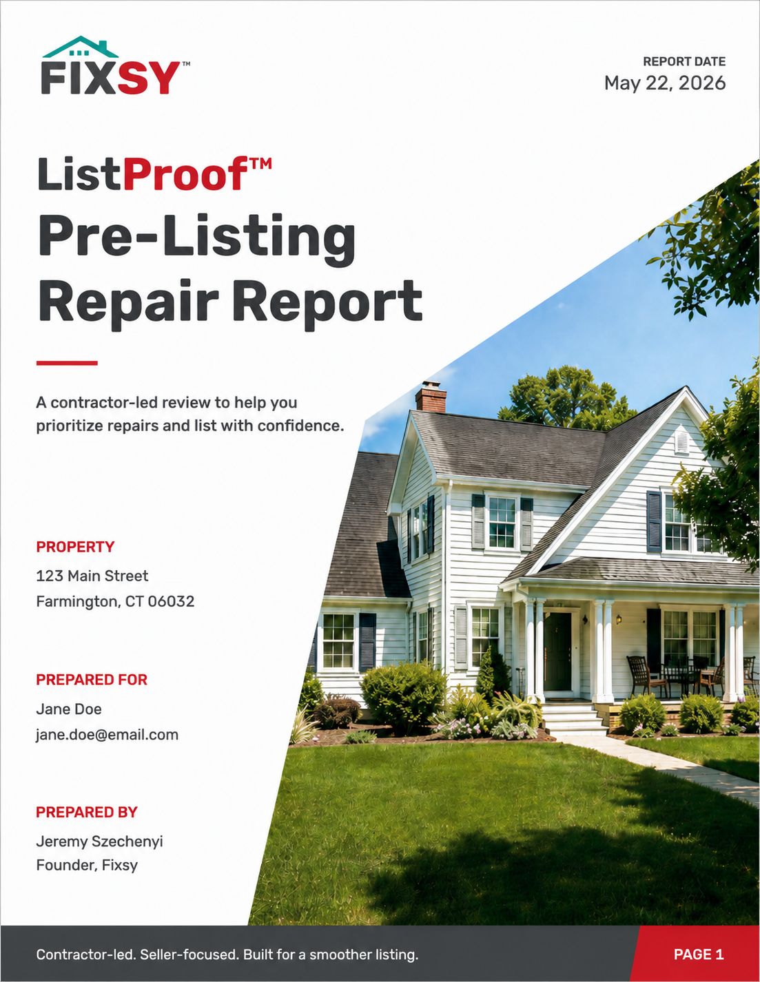 ListProof™ Report Sample Page 1