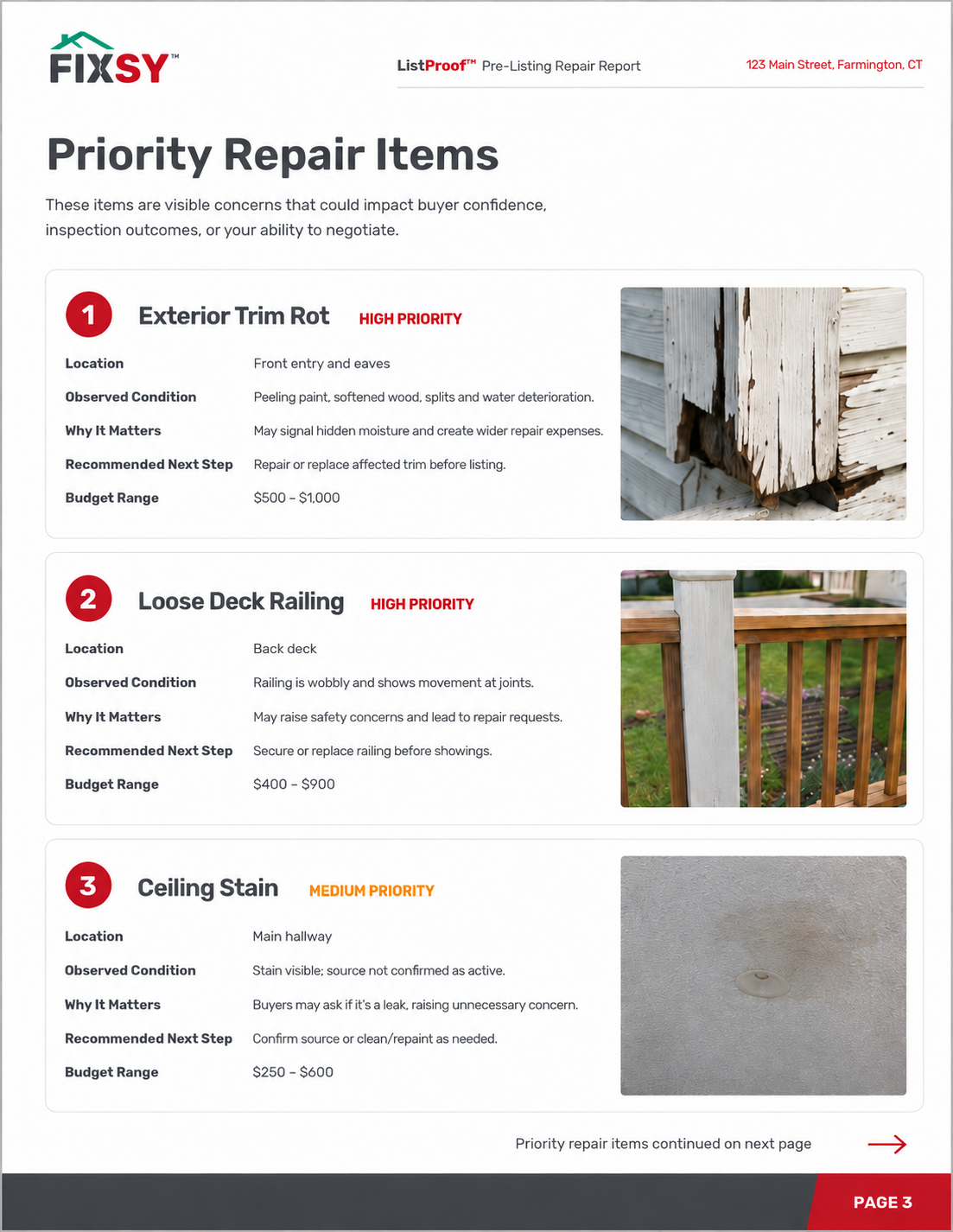 ListProof™ Report Sample Page 3