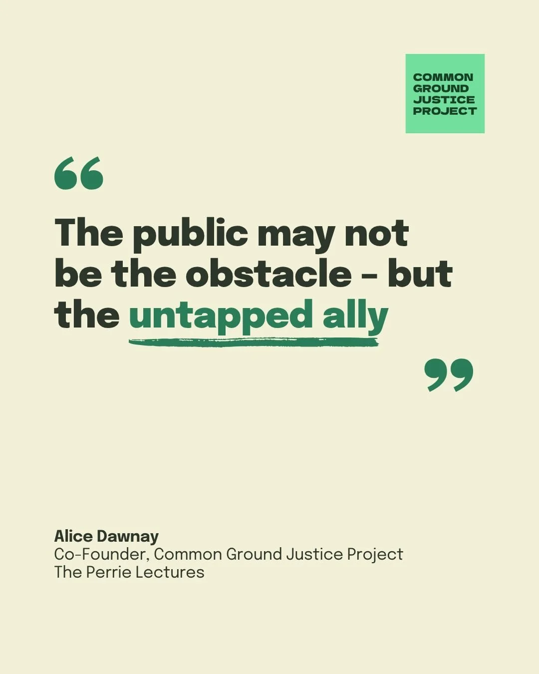 What if the key to real justice reform is more listening?

These quotes are taken from a speech by our co-founder Alice Dawnay on the future of justice reform, recently published in the Prison Service Journal.

At Common Ground, we&rsquo;re building 
