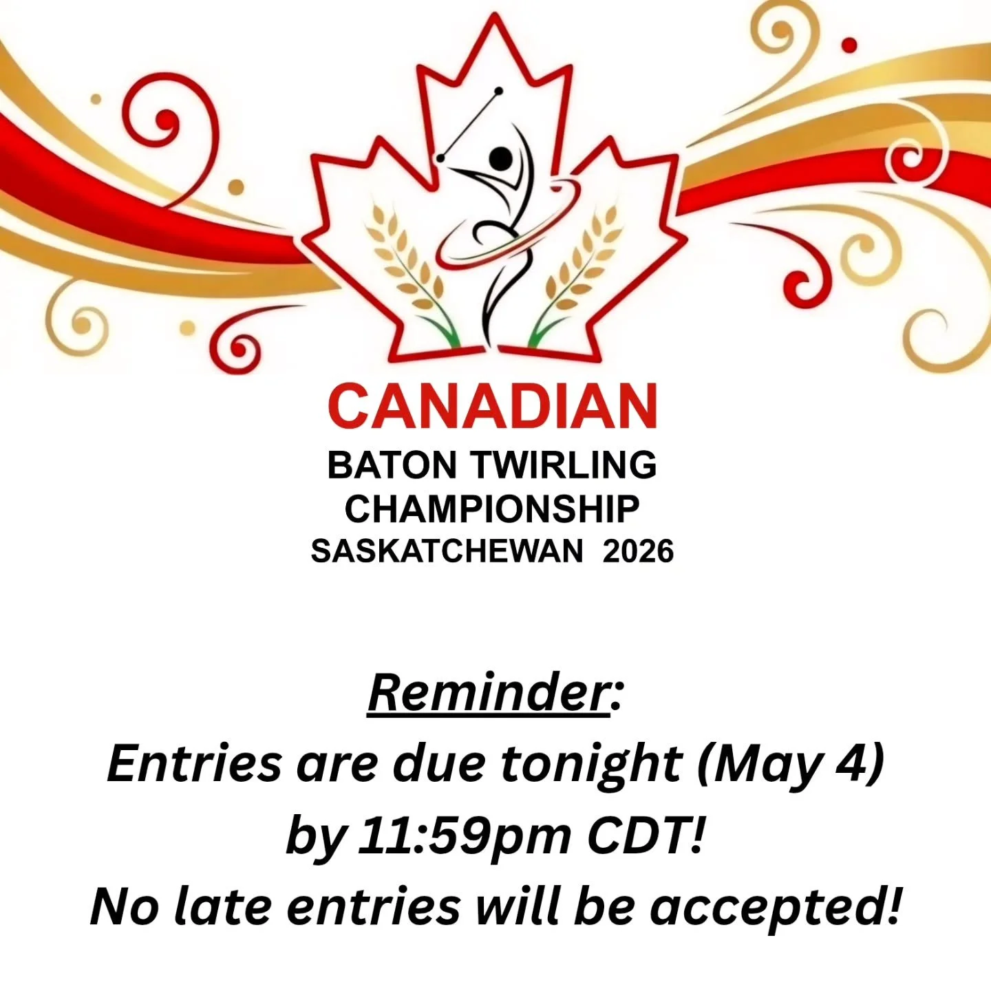 Last call to get your entries in!!! Find all of the information on the CBTF website! 🇨🇦

https://www.cbtf.ca/article/2026-canadian-winnerchampionship-brochure-and-entry-information