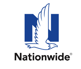 The Nationwide insurance logo featuring a stylized white eagle with a blue background.