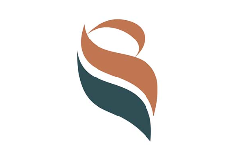 Stylized leaf logo with brown, white, and dark teal colors.