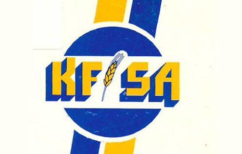 KFSA logo with bold blue and yellow lettering and a wheat stalk in the center.