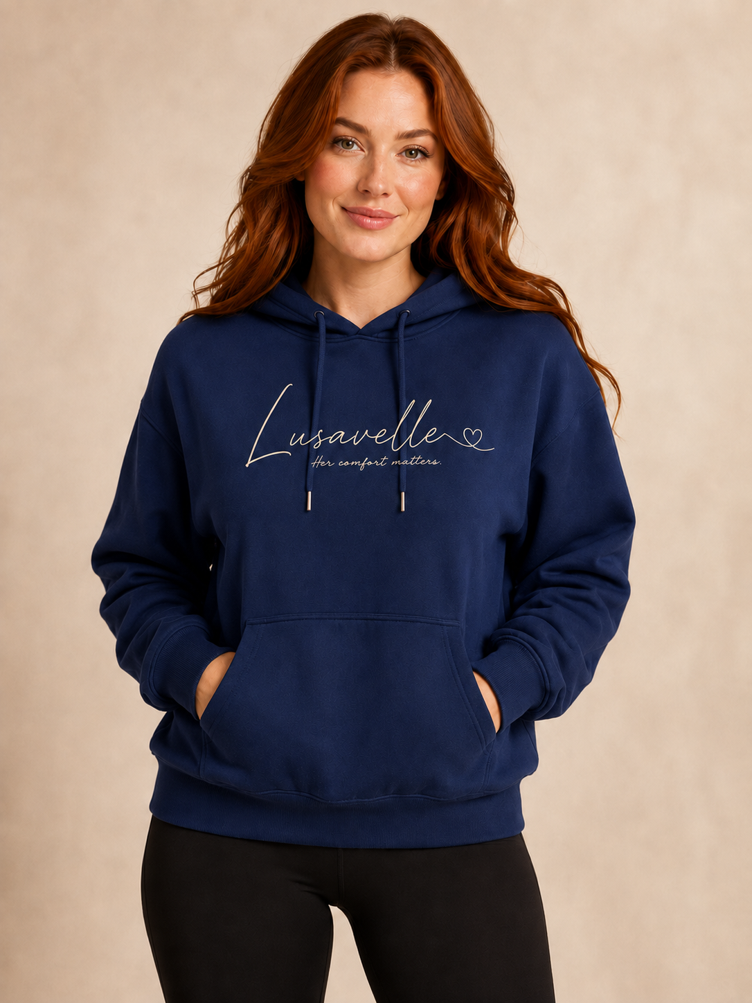 Lusavelle Relaxed Hoody - Navy.png