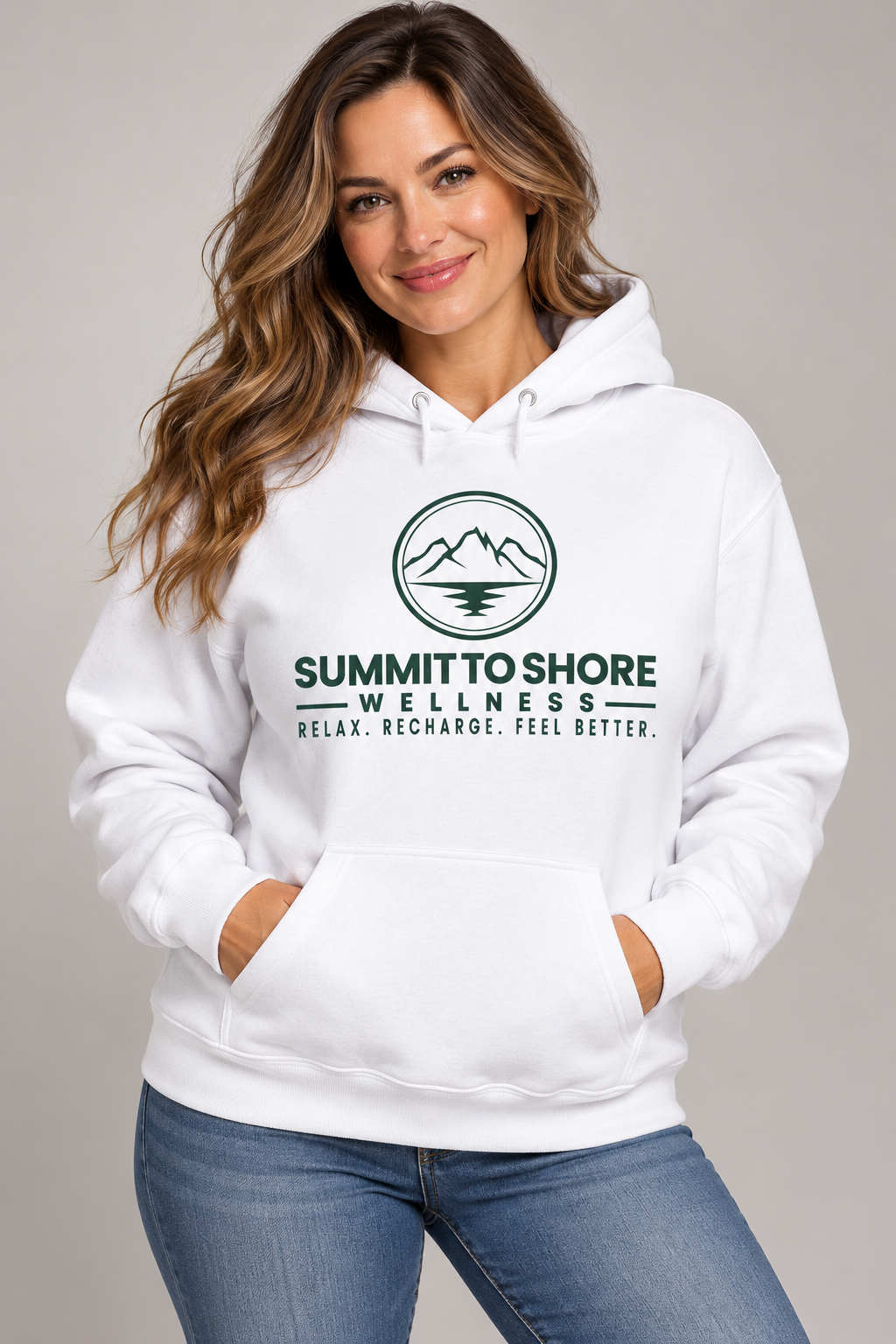 White Summit to Shore Logo Hoodie-4.png
