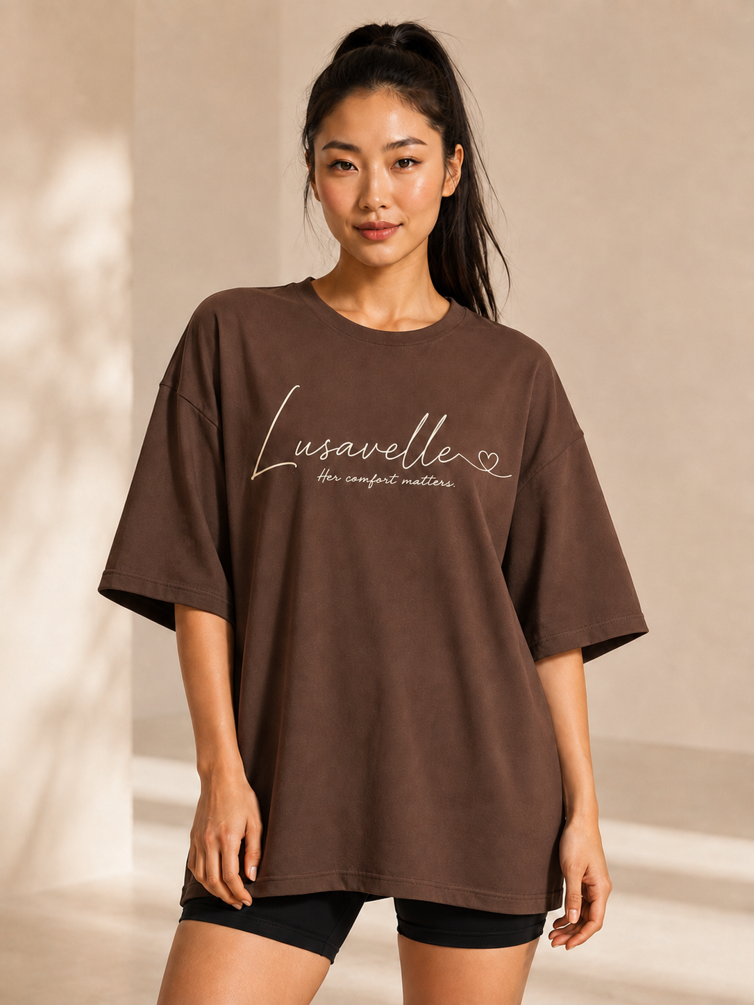 Lusavelle Overized Sleep Tee - Chocolate.png