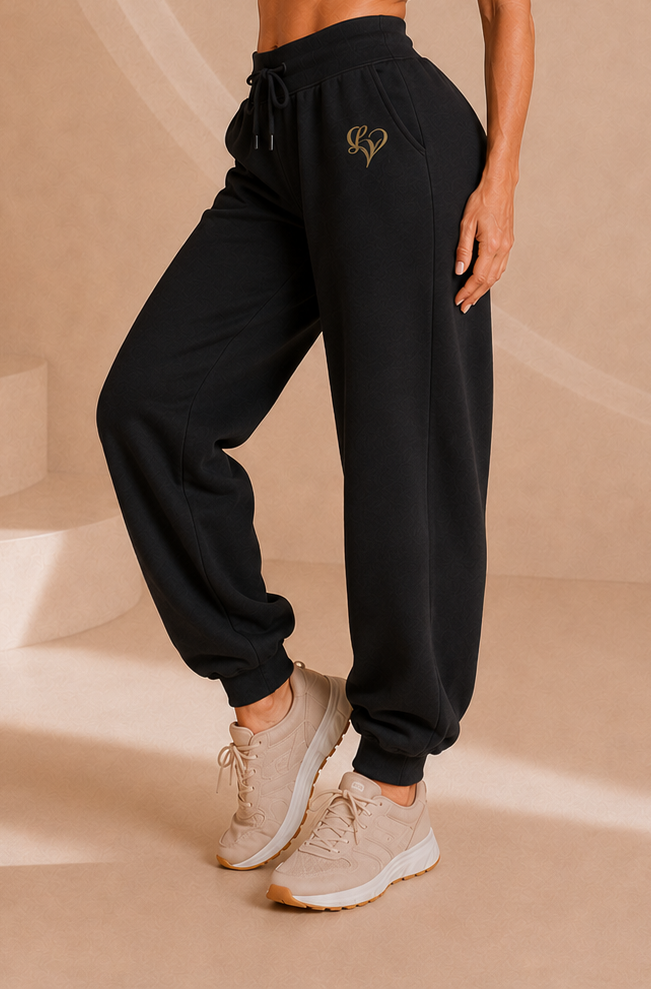 Lusavelle Emblem Sweatpants - Black.png