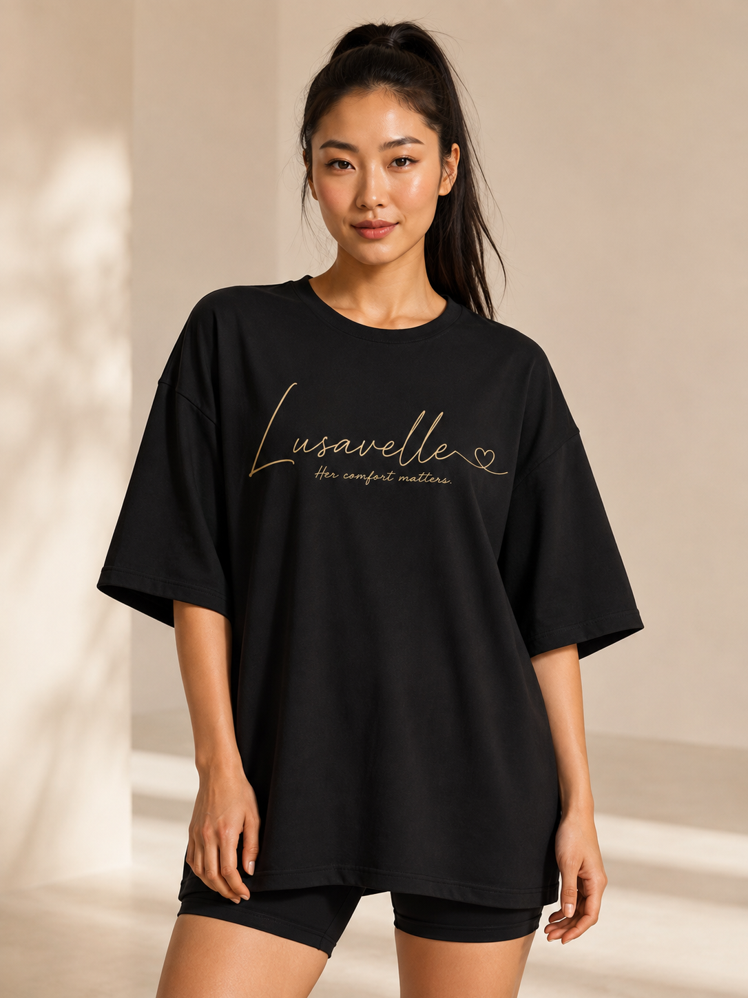 Lusavelle Overized Sleep Tee - Black.png