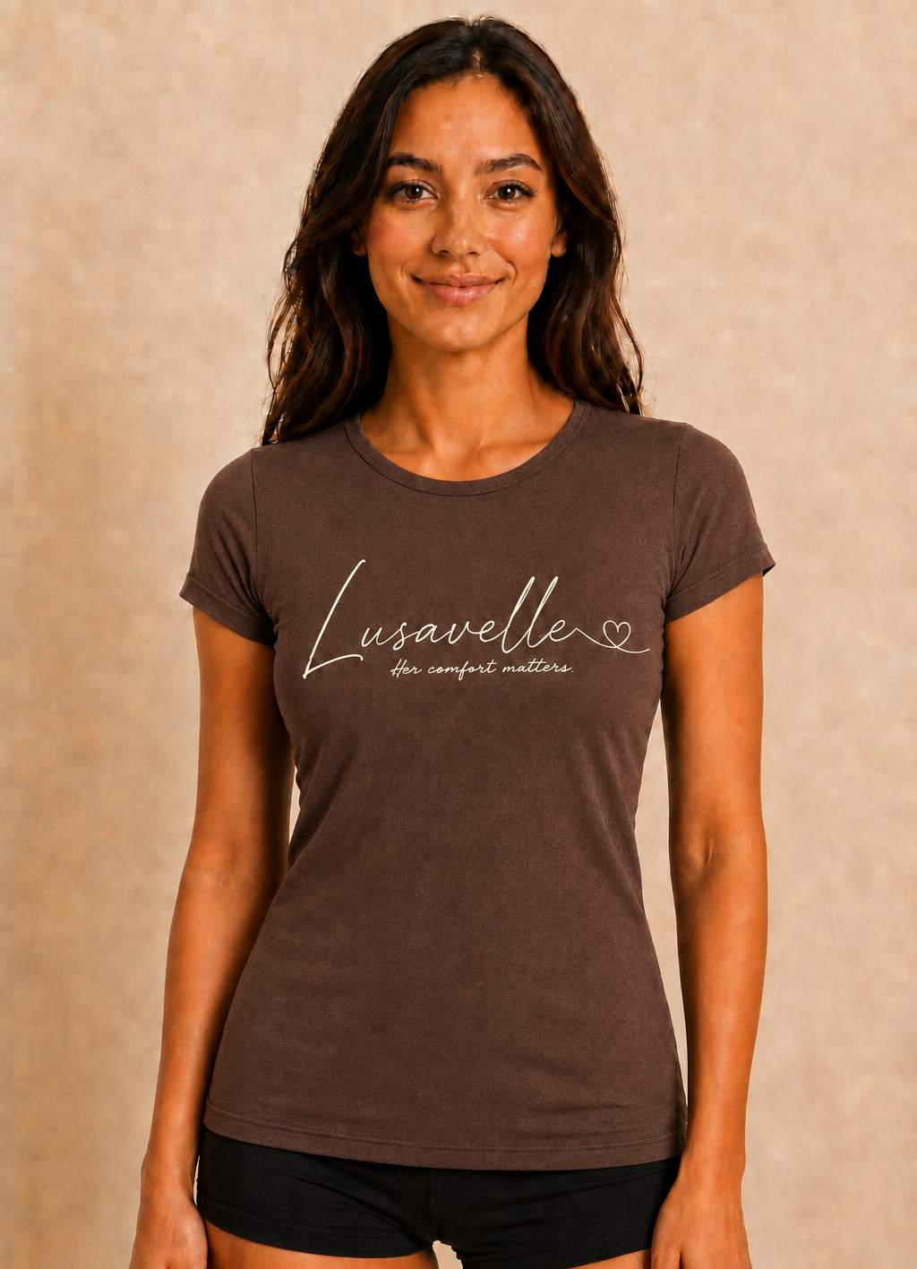 Lusavelle Fitted Tee - Chocolate.png
