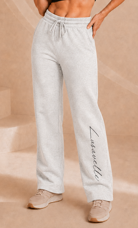 Lusavelle Open Bottom Sweats - Heather Gray.png