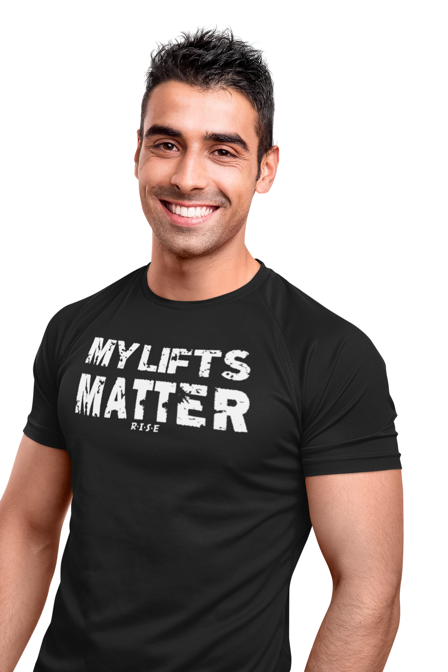 RISE My Lifts Matter Performance Tee - Black.png