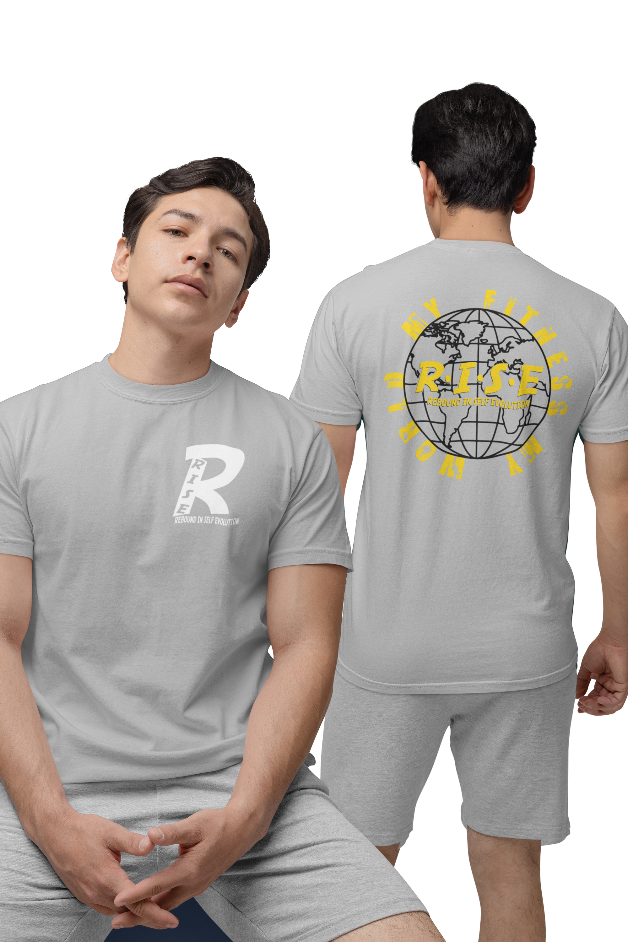 RISE My Fiteness My World Tee - Gray.png