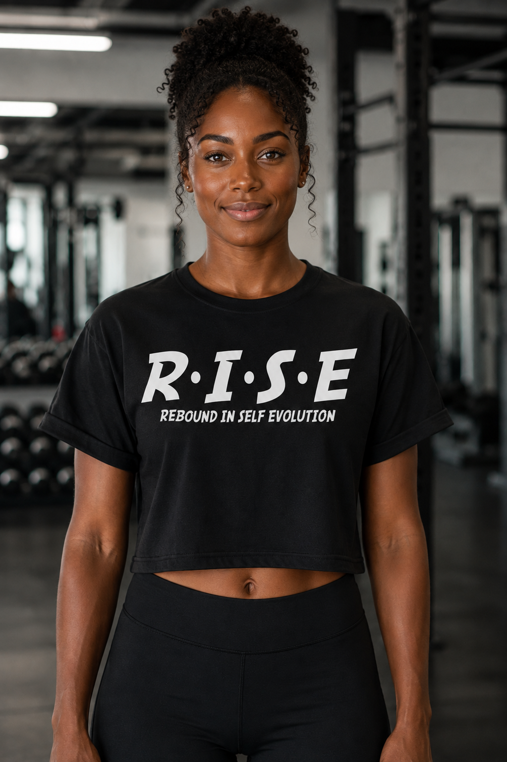 RISE V1 Croptop Tee - Black.png
