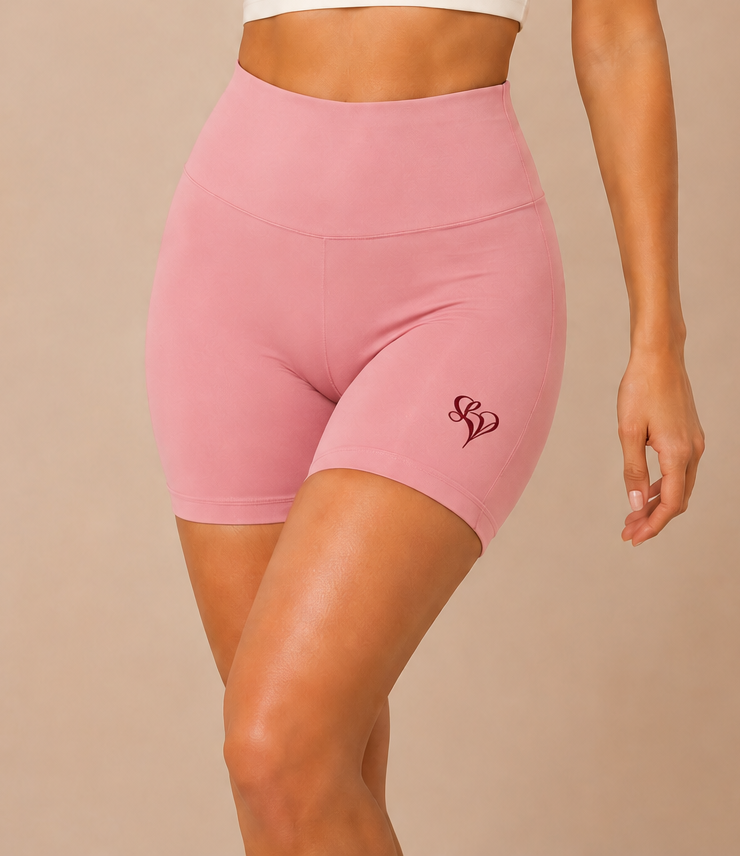 Lusavelle High Waisted Biker Shorts - Pink.png