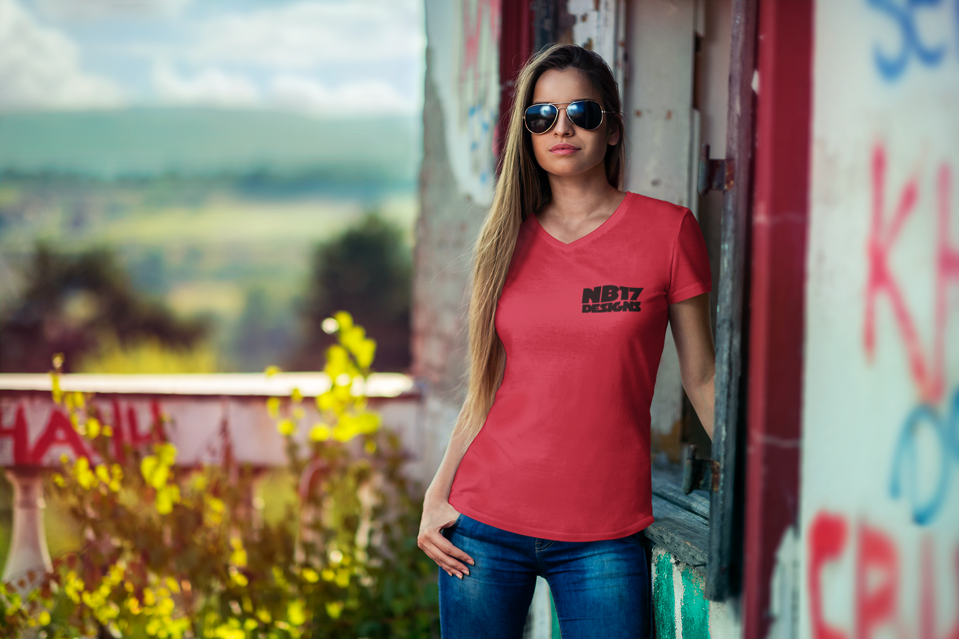 mockup-of-a-woman-with-sunglasses-wearing-a-customizable-v-neck-t-shirt-3683-el1.png