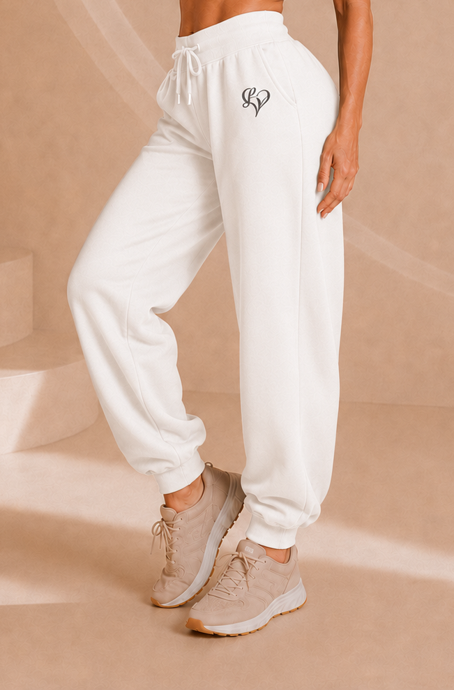 Lusavelle Emblem Sweatpants - White.png