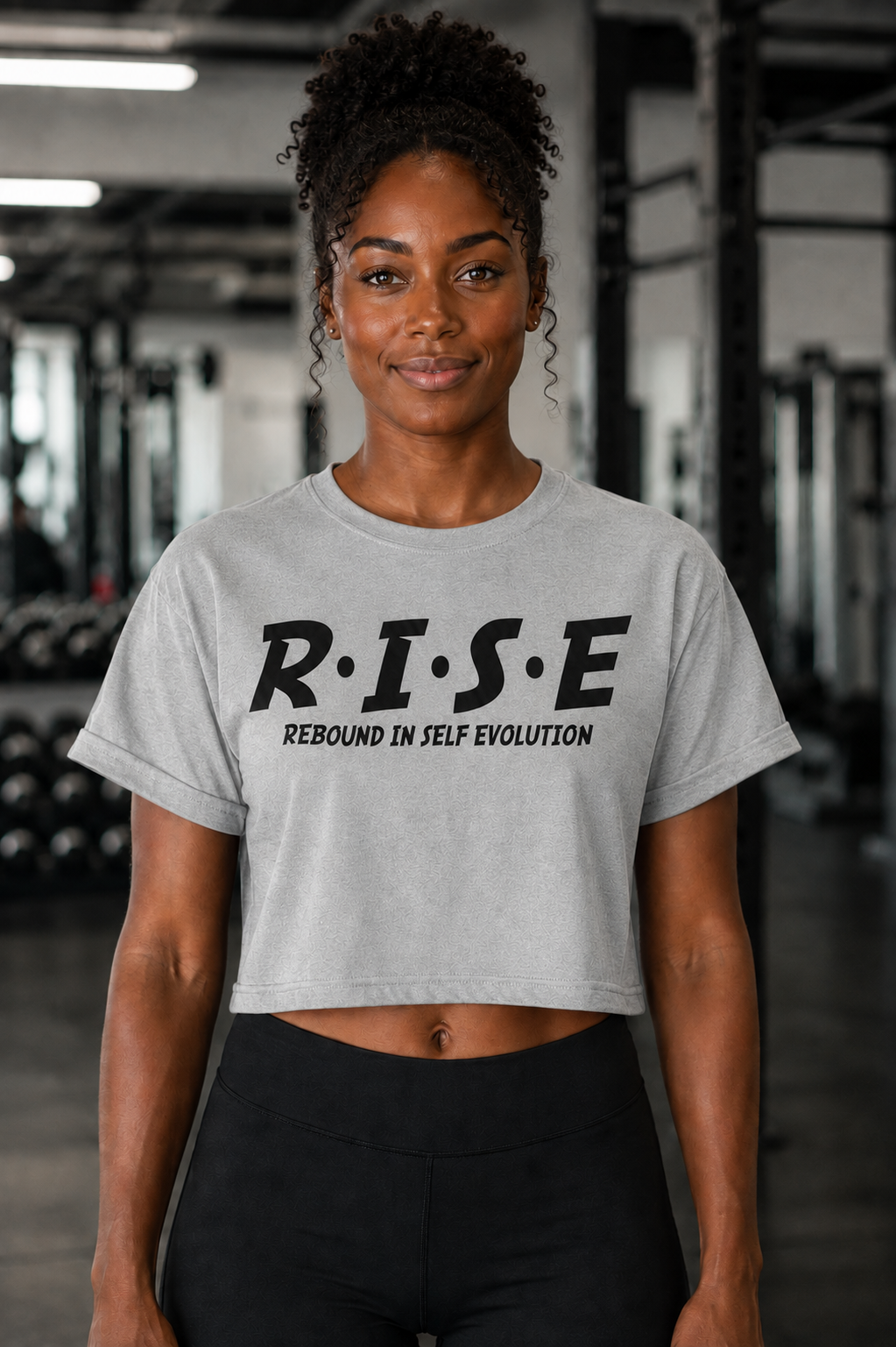 RISE V1 Croptop Tee - Heather Gray.png