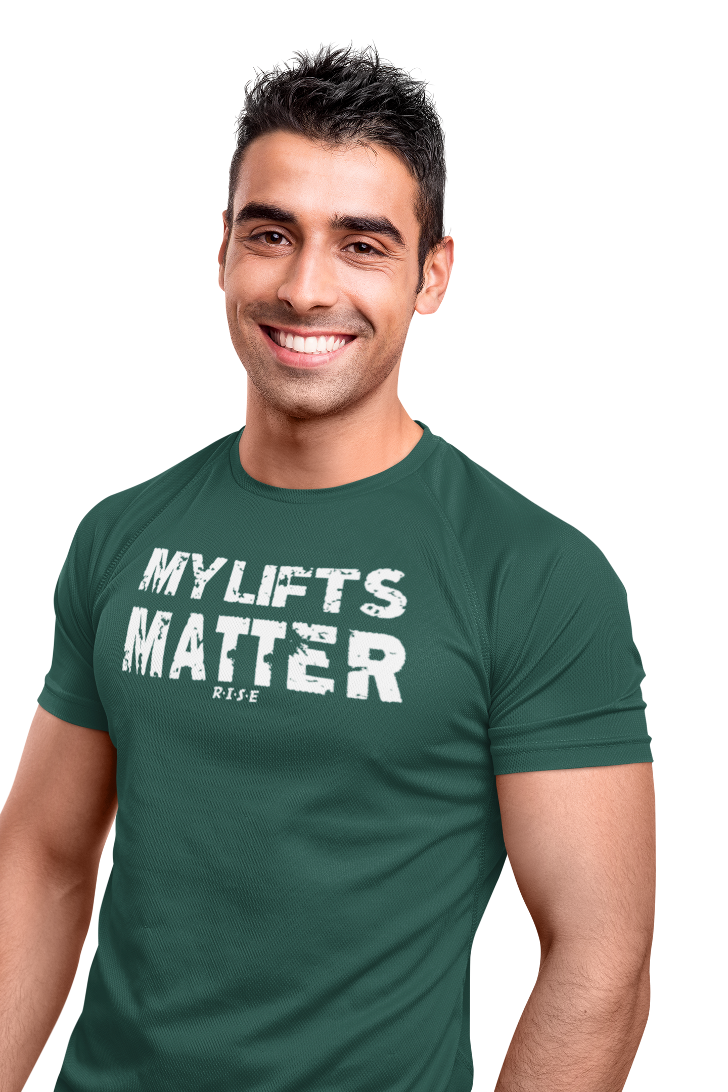 RISE My Lifts Matter Performance Tee - Green.png