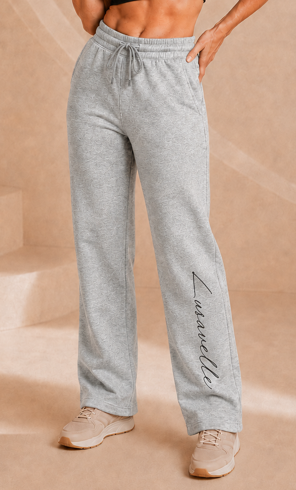 Lusavelle Open Bottom Sweats - Athletic Gray.png